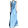 Vestido de Verano 2025 Nuevo Flor de Durazno Zou Cuello en V para Mujer Sin Mangas Color Sólido Cintura Color Sólido Elegante Vestido Versátil
