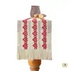 Camino de mesa nórdico simple y lujoso de algodón y lino con bloqueo de color y borlas, mantel largo para decoración de mesa de té festiva, venta al por mayor