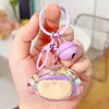 Mini Cabeza de Perro de Acrílico Lilith Llavero de Arena Líquida Muñeca Linda Colgante Destellante Llavero de Regalo