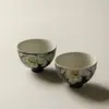 Taza de Té de Cerámica con Loto de Tinta Pintada a Mano Ino Kiyosong, Taza Corazón de Pollo Pastel Bajo Esmalte de Jingdezhen, Taza de Té Personal Estilo Chino