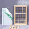 1:12 Casa de Muñecas Casa de Muñecas Mini Casa Modelo DIY Material Especial Madera Simple Lisa en Blanco 15 Rejillas Ventana