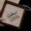 Peine de Pelo de Pedrería de Lujo para Mujer, Accesorio para el Cabello de Alta Gama para Peinar la Parte Trasera de la Cabeza, Peine Antideslizante Totalmente de Pedrería para Arreglar el Cabello Suelto y el Flequillo