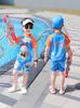 Traje de Baño para Niños 2025 Verano Nuevo para Niños Pequeños y Medianos Dibujos Animados Nezha Bebé Traje de Baño Cómodo de Secado Rápido