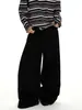 Estilo Nuevo de Primavera Ligeros de Negocios Retro Ropa de Trabajo Holgados Casuales Pantalones para Mujer Color Sólido Costura Tridimensional Pierna Ancha Pantalones de Vestir