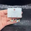 Brincos de Urso Amorosos para Outono e Inverno para Mulheres, Fofos e Doces, Versáteis, Galvanoplastia Ecológica, Atacado de Acessórios Yiwu