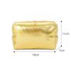 Bolsa de Cosméticos de Cuero Suave Dorado Explosivo Pu Completo Estilo Ins de Aspecto Elevado de Alta Gama de Mano Bolsa de Almacenamiento de Artículos de Tocador para Productos para el Cuidado de la Piel