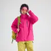 Chaqueta exterior a prueba de viento e impermeable tres en uno con estampado de logo para hombres y mujeres, adecuada para trekking en la región de Xizang, con forro polar y exterior impermeable engrosado
