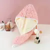Nova touca de secar cabelo com padrão de nuvens, super absorvente e de secagem rápida, toalha de cabelo, touca de banho para secar cabelo