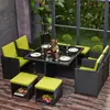 Silla de ratán para exteriores combinación de tres piezas mesa y sillas pequeñas de ocio para patio de jardín balcón pequeño muebles de exterior mesa y sillas de ratán mesa de centro