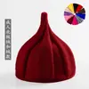 Gorros para Niños, Estilos de Otoño e Invierno, Gorros de Lana Coreanos, Gorros de Twist de Sandía de Acrílico, Gorros de Punto con Forro de Felpa, Estilos Medianos y Grandes para Niños y Adultos