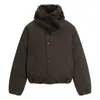 Bufanda con Forro Desmontable de Gamuza, Chaqueta de Algodón Cálida, Unisex, Abrigo de Algodón de Color Sólido Holgado Casual Estilo Americano para Invierno