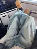 3776 # Jeans Rectos Holgados Desgastados con Pintura Graffiti, Diseño Casual y Piernas Anchas