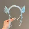 Diadema Infantil Princesa Elsa Océano Azul Accesorios para el Cabello de Niñas Diadema de Sirena de Hielo y Nieve 2025 Nuevo Tocados