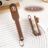 Pente dobrável portátil de capivara fofa de desenho animado, pente de cabelo, para estudante, casa, dormitório, dentes macios, pente alisante, pente de plástico