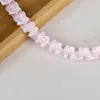 Renda plissada com linha central rosa flor de cerejeira com fita de cetim de poliéster para bainha de roupa, acessórios DIY, tira longa de tecido, em estoque