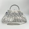 Nova Bolsa de Mão Feminina Retro Europeia e Americana Cravejada de Diamantes, Bolsa de Mão Plissada para Senhora, Bolsa Transversal Fashion, Bolsa de Festa
