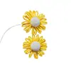 Pendientes de flor tejida color dopamina pendientes de vacaciones junto al mar moda fresca de verano pendientes Joker venta al por mayor