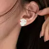 Brincos de Zircônia em Forma de Flor Estilo Francês, Modernos e Simples, para Mulheres, Únicos e Elegantes, com Acabamento de Alto Padrão e Acessórios de Orelha Versáteis