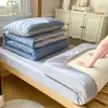 Juego de sábana y funda de edredón para dormitorio de estudiante universitario, algodón puro, 0.9m para camas individuales, juego de sábanas ajustables de 1.5m para literas