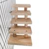 Escaleras de Madera para Mascotas Montadas en la Pared Loro Trampolín Hámster Escalera de Madera Rama de Flor Totoro Ratón Erizo Escalera Juguete de Tronco