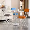 Silla plegable al por mayor Silla con respaldo Silla para el hogar Silla de comedor portátil Silla para dormitorio universitario Silla plegable redonda de ocio para balcón