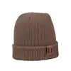 Novo gorro de lã tricotado para adultos e crianças, outono e inverno, couro padrão, cor sólida, quente, gorro de malha para bebês, combinando pais e filhos