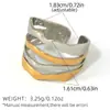 Anillos con un Toque de Lujo de Nicho, Acero Inoxidable, Lujo Ligero, Diseño de Línea Geométrica, Diseño Abierto Ajustable, Venta al por Mayor Transfronteriza