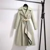 Trench Coat Feminino de Comprimento Médio 2025, Novo Estilo Primavera e Outono, Fashion, Rejuvenescedor, Tamanho Grande, Solto, Emagrecedor, Jaqueta Feminina Elegante, Tendência