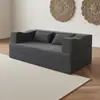 Sofá-Cama Dobrável Sem Estrutura de Tecido Simples para Sala de Estar, Sofá Preguiçoso para Quarto, Esponja, Uso Duplo, Estilo Igual ao da Amazon