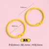 He Cai Se Pintura Horneada Hebilla de Resorte Anillo Metálico Anillo Liso Accesorios Hechos a Mano para Bricolaje Anillo de Resorte Llavero Hebilla de Anillo Venta al por Mayor