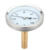Termômetro industrial axial bimetálico tipo ponteiro de aço inoxidável para forno de churrasco, forno, disco de caldeira