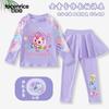 Roupa de Banho Infantil Maravilhosa e Fofa para Meninas, Conjunto de Duas Peças com Manga Longa e Calça Longa para Crianças Maiores, Novo Maiô com Proteção Solar 2025