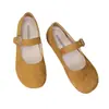 Zapatos bajos retro franceses de una sola pieza para mujer, nuevos zapatos de noche franceses para primavera y otoño, estilo hada suave, zapatos planos Mary Jane suaves
