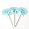 Set de tarjeta para insertar en pastel de cumpleaños lazo saludo escrito a mano inserción de tarjeta de cumpleaños fiesta de cumpleaños se puede escribir inserción de tarjeta