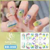 Película Adhesiva Completa para Uñas de Gel Sin Curado Estéreo Impermeable Bb Estilo Japonés y Coreano Película para Arte de Uñas de Primavera y Verano Papel Adhesivo para Uñas