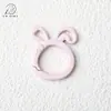 Conejo de Dibujos Animados Pintado de Colores Hebilla de Resorte Anillo Abierto Colgante Accesorios para Joyería DIY Colgante para Llavero Bolsa