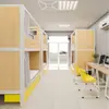 Escadas para Cama Superior e Inferior, Dormitório de Unidade Corporativa, Cama de Ferro Beliche Espessada de Camada Dupla para Funcionários e Trabalhadores da Fábrica