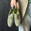 Mocasines de Piel de Oveja ~2cm con Hebilla de Borla y Suela Suave para Mujer, Nuevos para Primavera 2024, Slip-On, con Superficie Suave