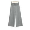 25028-25 Primavera Novo Estilo Europeu e Americano Cordão na Cintura Cintura Moda Calça de Perna Larga Solta Calça Casual