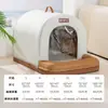 Nido de aire acondicionado para gatos para enfriamiento de verano, iglú con aire acondicionado azul hielo para gatos azules y gatitos, nido para mascotas de enfriamiento y alivio del calor de verano