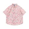 Cárdigan de manga corta TIDEEKU Verano Nuevo Estampado de Hello Kitty Corazón de Niña Top Casual Versátil Camisa de Solapa