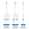 Adaptador Type-C 2 en 1 Carga rápida Type-C a 3.5mm Adaptador de audio para teléfono móvil digital Escuchar música y cargar