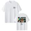 Camiseta Gráfica de Álbum do Rapper Eladio Carrion para Homens e Mulheres Moda Hip-Hop Tendência Música