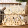 Decoração de Natal Nova Transfronteiriça Suprimentos Peças de Madeira Enfeites DIY Enfeites Redondos Estereoscópicos Decorações de Mesa Criativas Caseiras