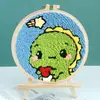 Bordado Ruso con Aguja Perforadora Kit DIY Pintura con Hilo Bordado de Pareja Punch Needle Divertido Bordado con Aguja Perforadora