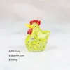 Adornos de Vidrio Creativos, Adornos de Pollo Grande de Dibujos Animados Coloridos, Pollo del Zodiaco con Corona Roja Grande de Vidrio, Manualidades para el Hogar