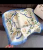 Pañuelo de seda pequeño con estampado de verano y otoño para mujer, pequeño, largo, de alta gama, estilo francés, cuadrado, para atar y atar.