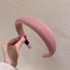 Estilo Coreano Dongdaemun Cor Sólida Fofa Colorido Doce Faixa de Cabelo de Esponja com Aba Larga Elegante Faixa de Cabelo de Celebridade da Internet para Mulheres Atacado Macaron