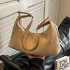 Bolsa Fosca Vintage Feminina Grande Capacidade 2025 Nova Transfronteiriça Versátil Ombro Transversal Bolsa Tote Casual Simples