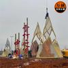 Escultura Grande de Aço Inoxidável Fazendo Praça Pública da Cidade Imobiliário Arame Espelhado Metalizado Campus Paisagismo Ornamentos